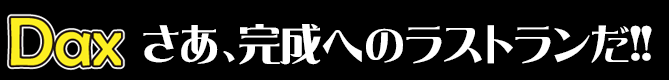 さあ、完成へのラストランだ!!