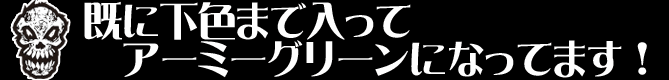 既に下色まで入ってアーミーグリーンになってます！