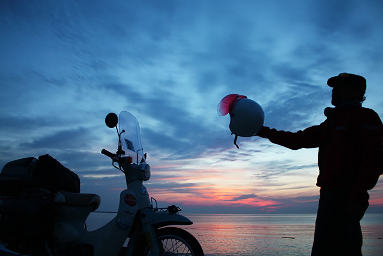 赤い夕日