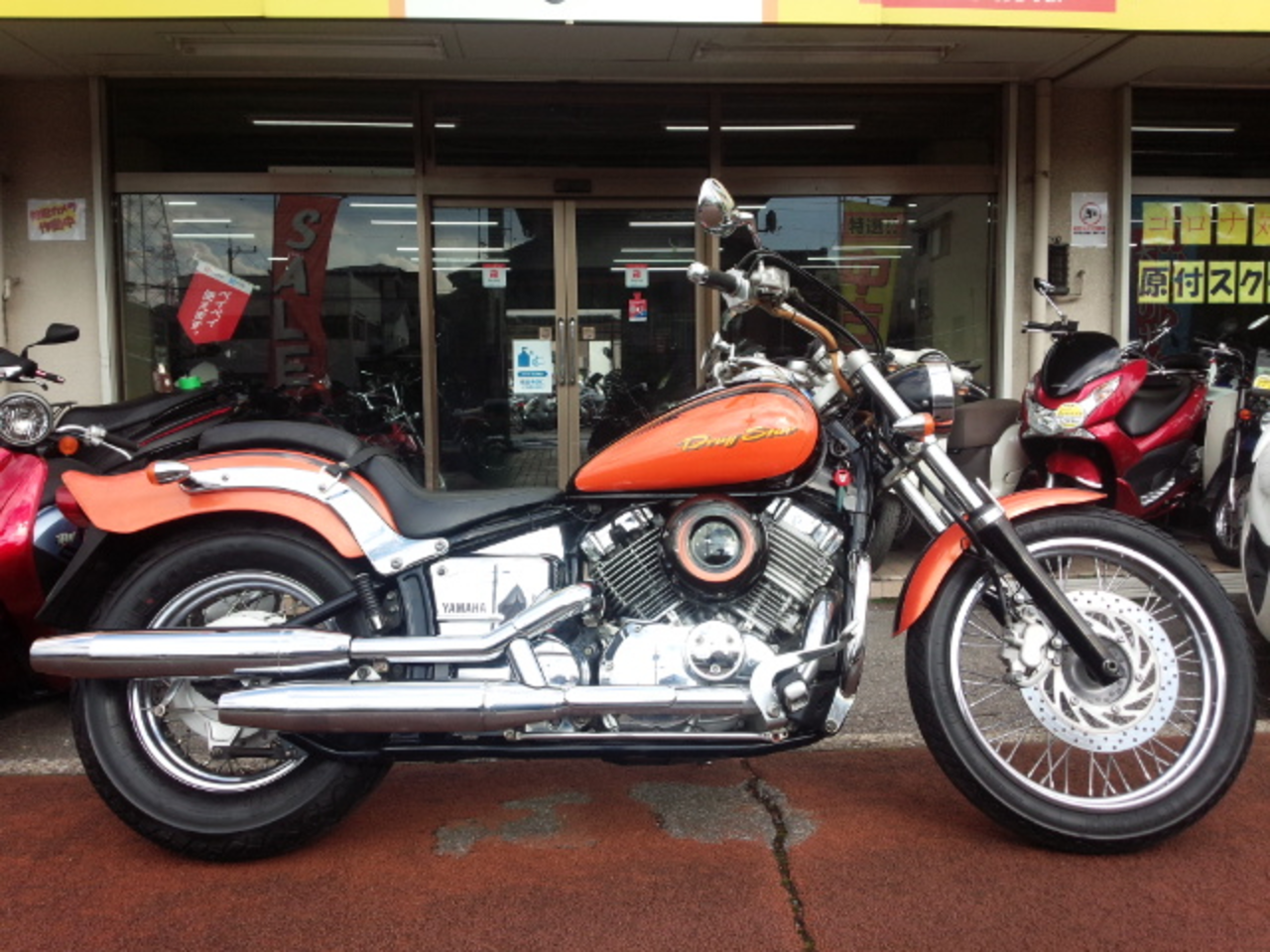 ドラッグスター４００ 空冷ｖツインエンジン オレンジ ブラック ヤマハ B 中古バイク情報はbbb