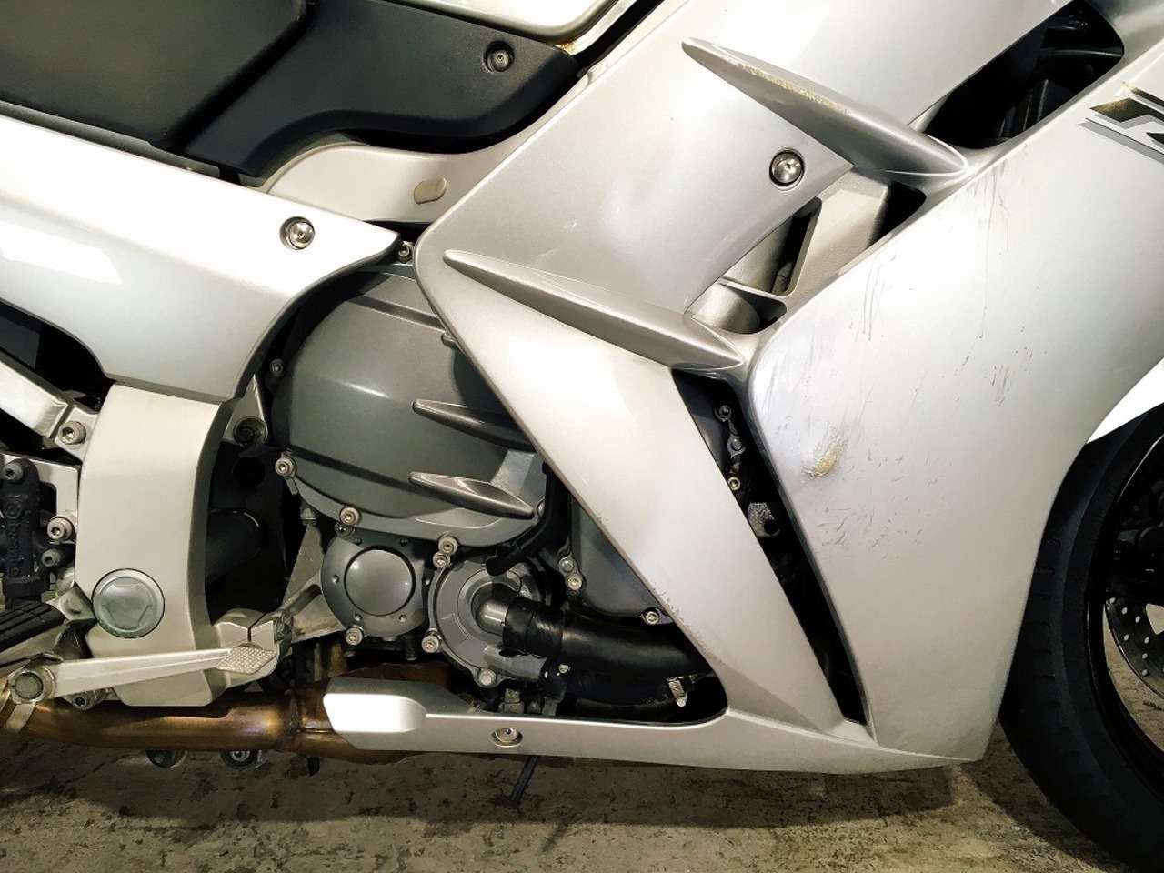 ヤマハ 純正 バイク 部品 FJR1300 フットシールド 純正左右 シャンパン