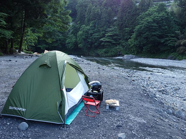 藤原さんのテント風景