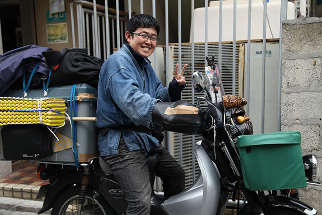 那覇で出会った大学生の日本一周ライダー