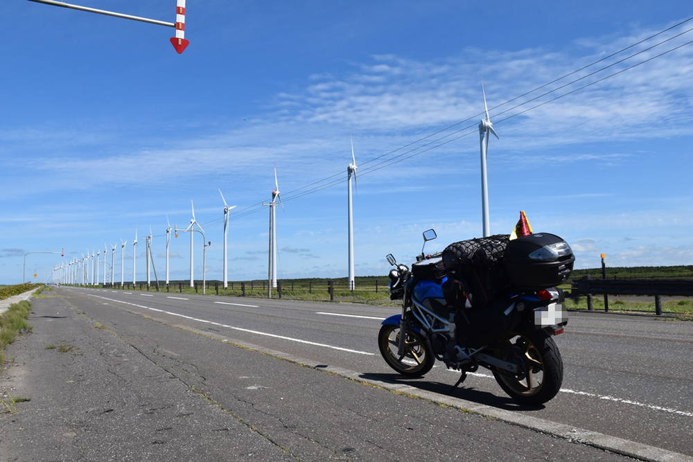 北海道のオロロンラインで撮影したVTR250