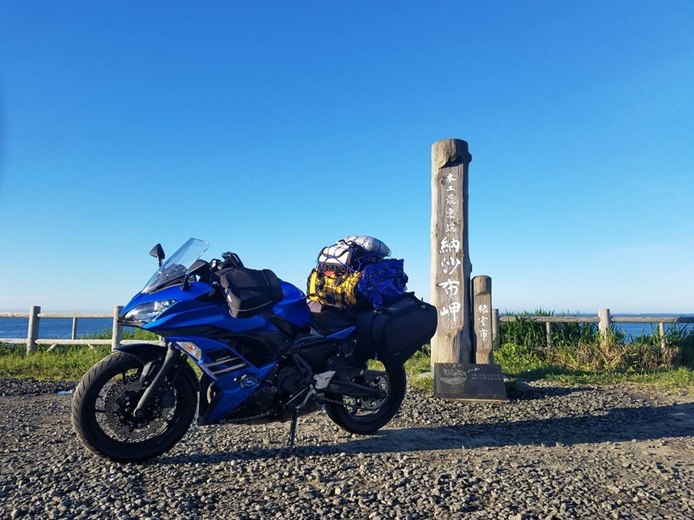 北海道納沙布岬で撮影したNinja650