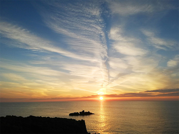 東尋坊の夕陽