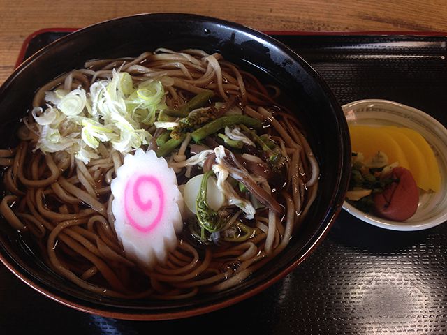 丹沢湖周辺「箒杉茶屋」の山菜そば