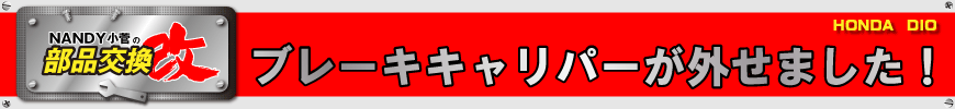 ブレーキキャリパーが外せました！