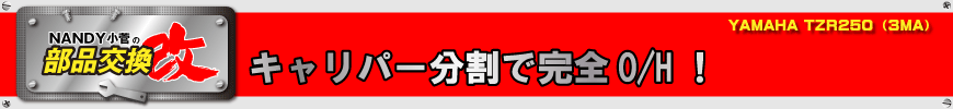 キャリパー分割で完全O/H!