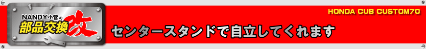 センタースタンドで自立してくれます