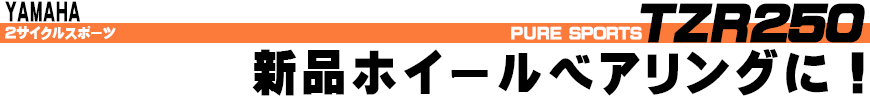 TZR250 新品ホイールベアリングに！