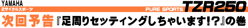 TZR250 足周りセッティングしちゃいます!?の巻