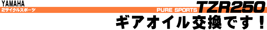 TZR250 ギアオイル交換です！