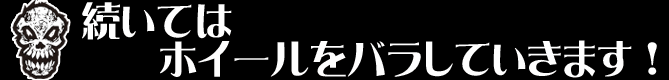 続いてはホイールをバラしていきます！